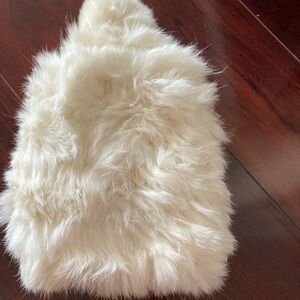 Soft silky White rabbit Fur hat